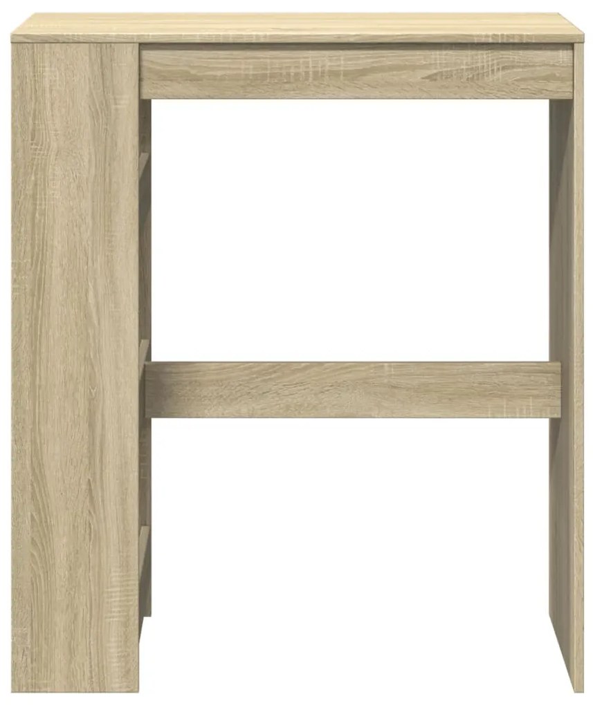 sonoma tölgy szerelt fa bárasztal tárolókkal 90 x 40 x 103,5 cm
