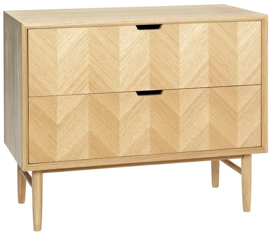 Herringbone fiókos tölgyfa komód - Hübsch