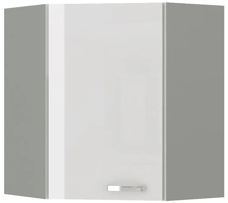 Sarok felső konyhaszekrény Brunea 60x60 GN-72 1F (szürke + fényes fehér). 1024988