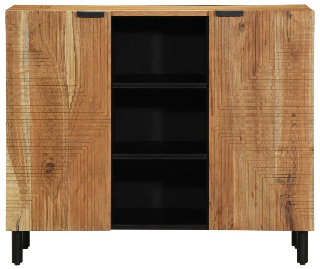 Oldalszekrény 90x33x75 cm Tömör akácfából