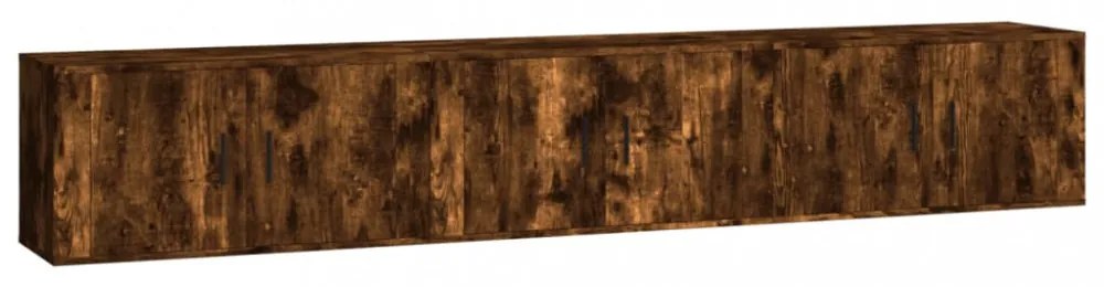 3 db füstös tölgy színű fali TV-szekrény 80 x 34,5 x 40 cm