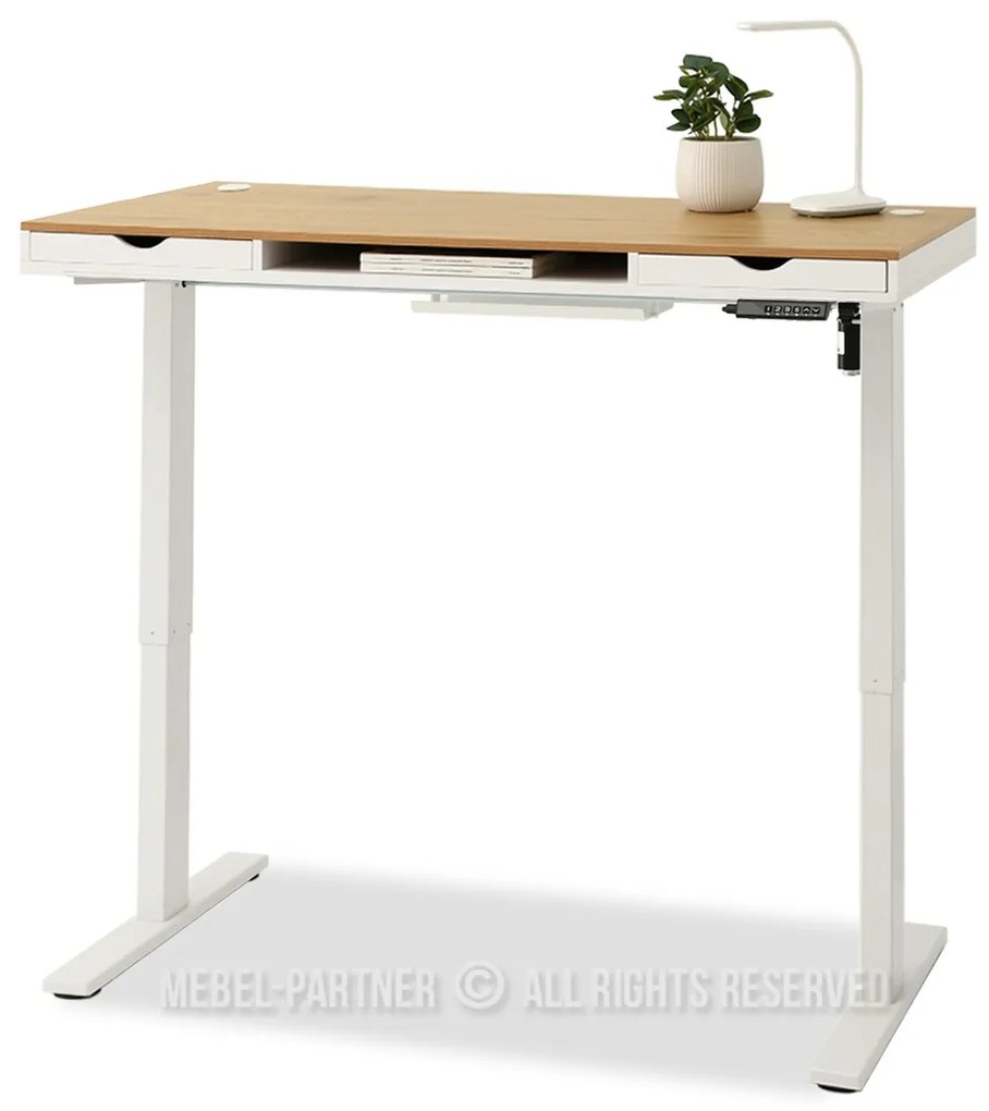 PC asztal Osto 140 (fehér tölgy + fekete). 1109838