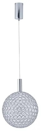 LED Csillár zsinóron LED/6,3W/230V 3000K fényezett króm átm. 25 cm