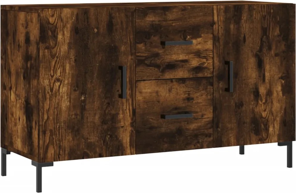 vidaXL füstös tölgy színű szerelt fa tálalószekrény 100 x 36 x 90 cm