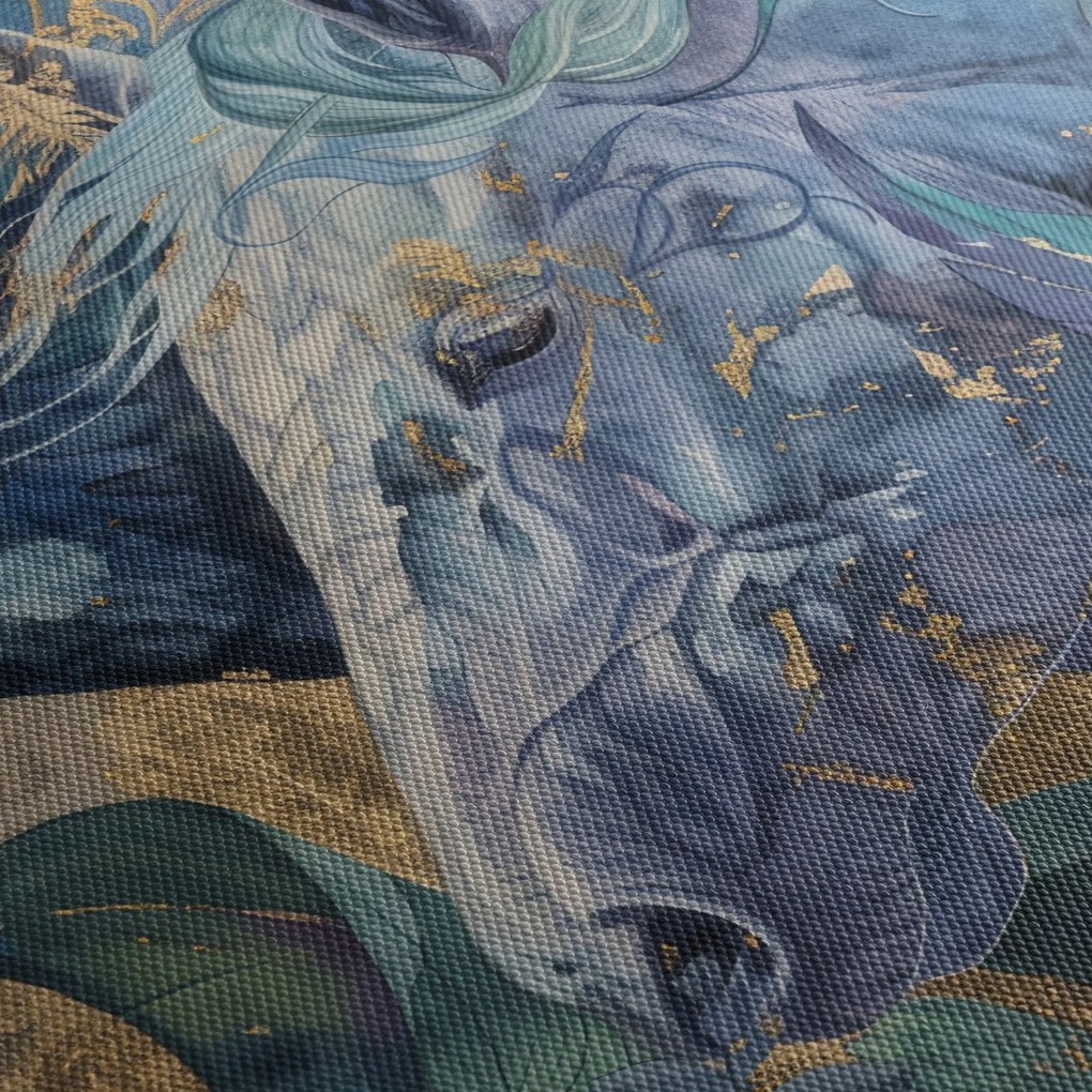 Kép - Lovak arany háttérrel (120x50 cm)