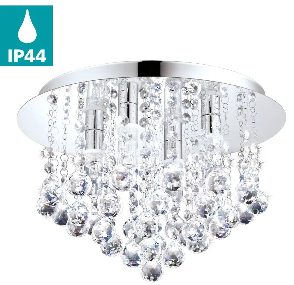 Eglo Almonte 94878 fürdőszobai mennyezeti lámpa, 4x2,5W G9 LED, 3000K, 4x360 lm, IP44