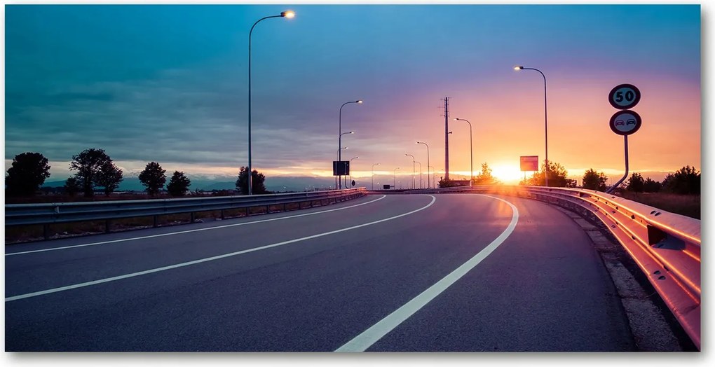 Fotó kép edzett üveg autópálya 140x70