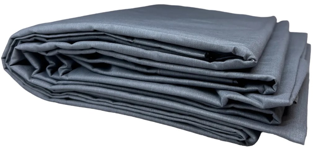 Egyszínű pamut lepedő Sötétszürke Méretek: 220x240 cm