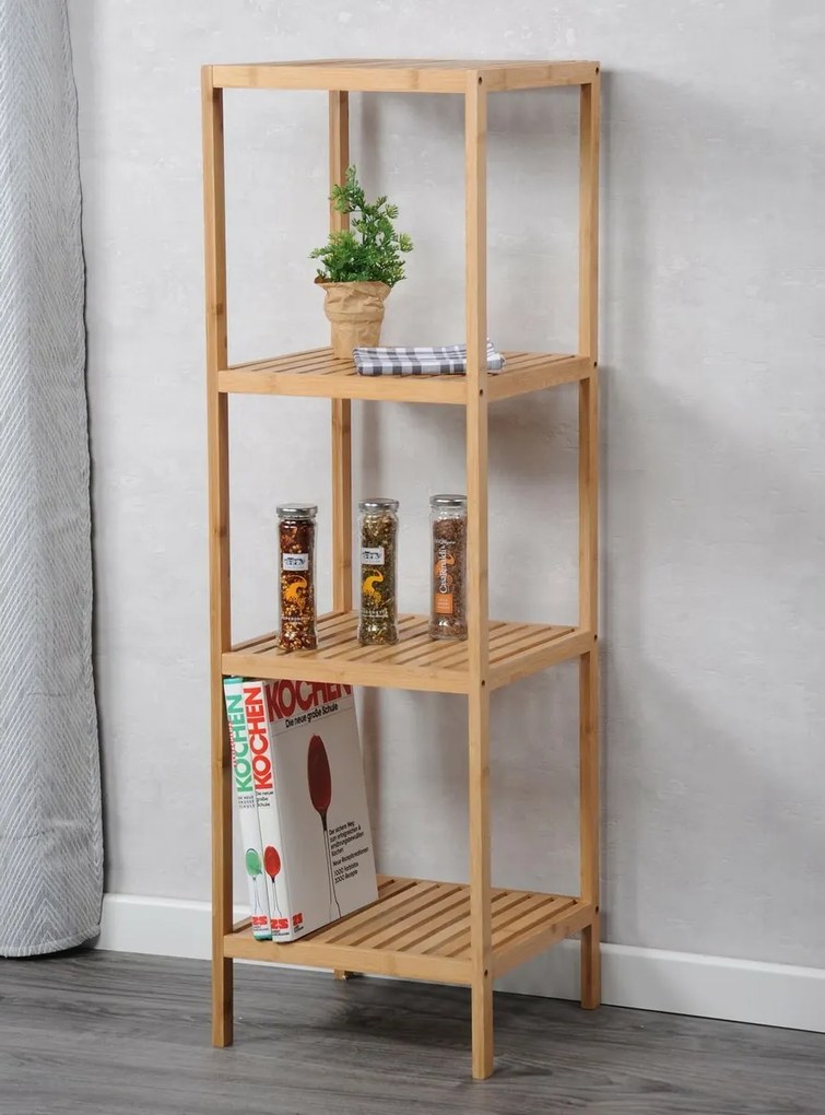 Kesper 19434 Bambusz polc, 115 x 35 x 35 cm