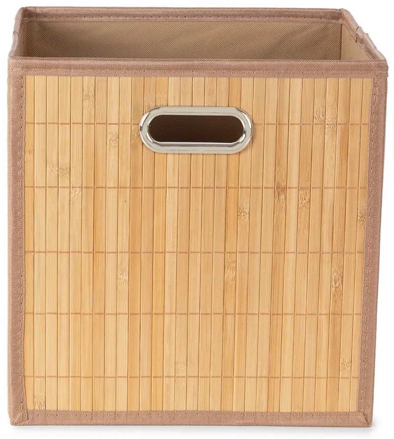 Natúr színű bambusz tárolódoboz 31x31x31 cm – Compactor
