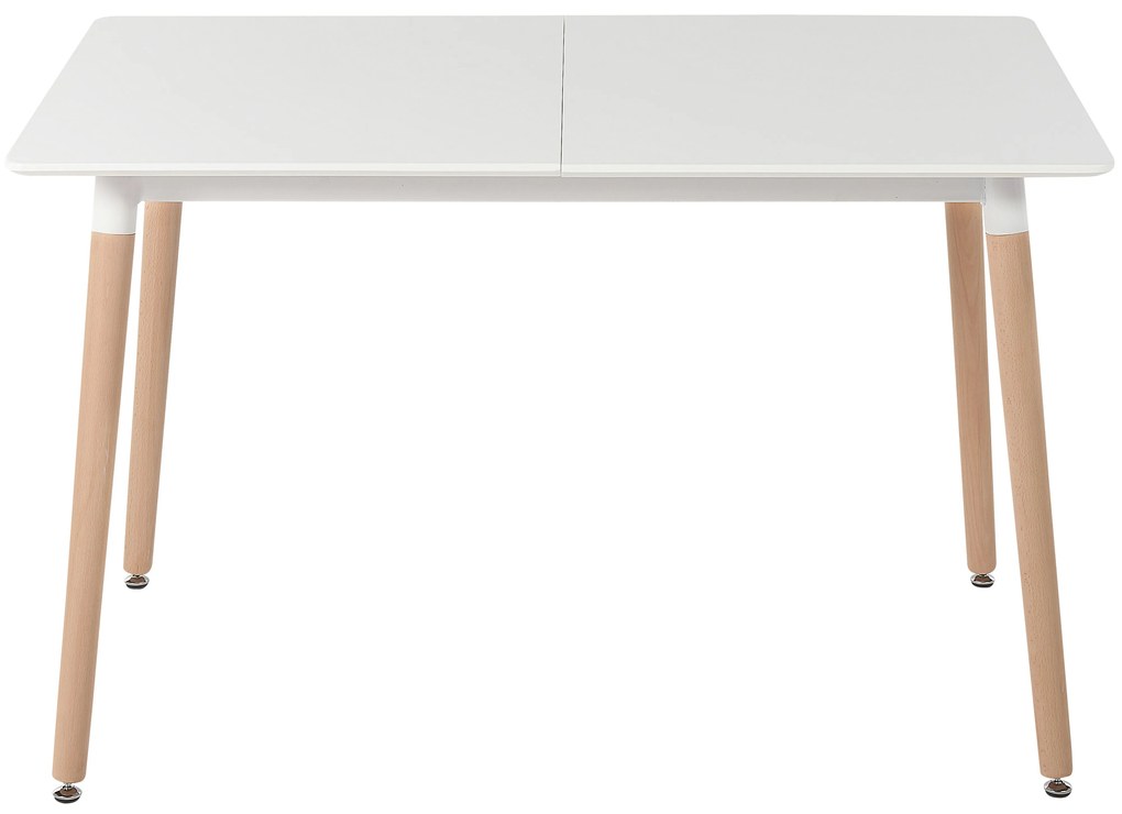 Fehér Világos Fa Bővíthető Étkezőasztal 120/150 x 80 cm MIRABEL Beliani