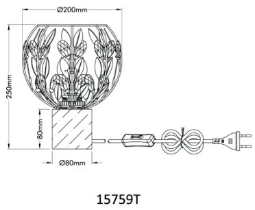 Globo 15759T - Asztali lámpa MIKA 1xE27/40W/230V