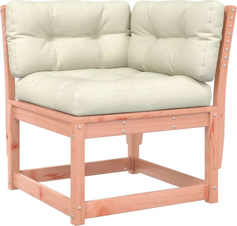 vidaXL tömör duglászfa kerti sarokkanapé párnákkal 73 x 73 x 78 cm