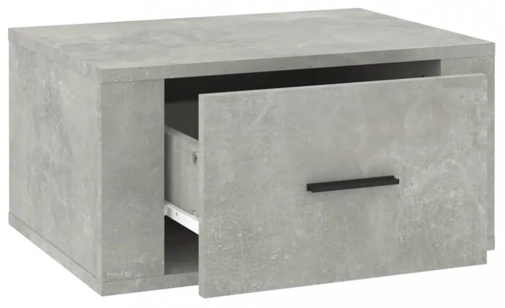 betonszürke falra szerelhető éjjeliszekrény 50 x 36 x 25 cm