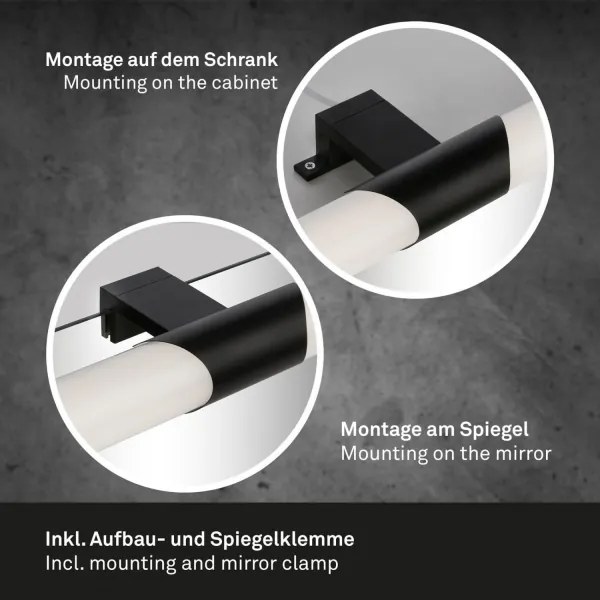 Briloner 3113-115 - LED Fürdőszobai tükörmegvilágítás LED/12W/230V IP44 fekete