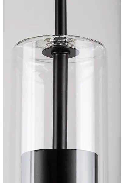 Rabalux 72047 - Csillár zsinóron KALEVI 1xGU10/50W/230V átlátszó/fekete