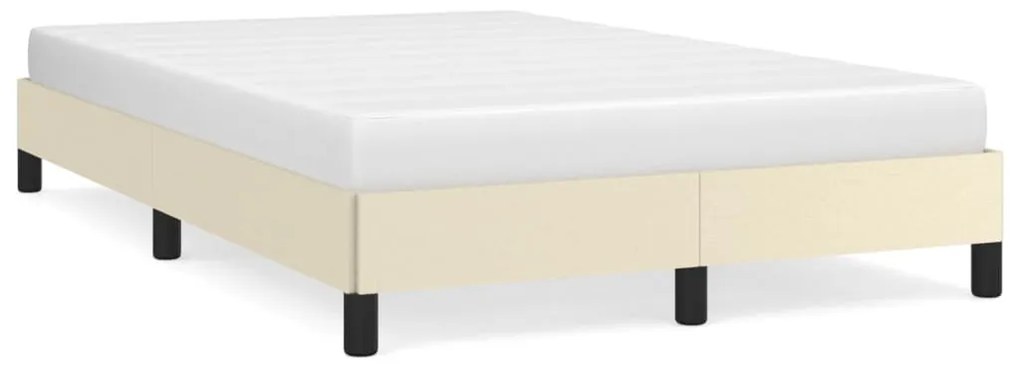 krémszínű műbőr ágykeret 120 x 200 cm