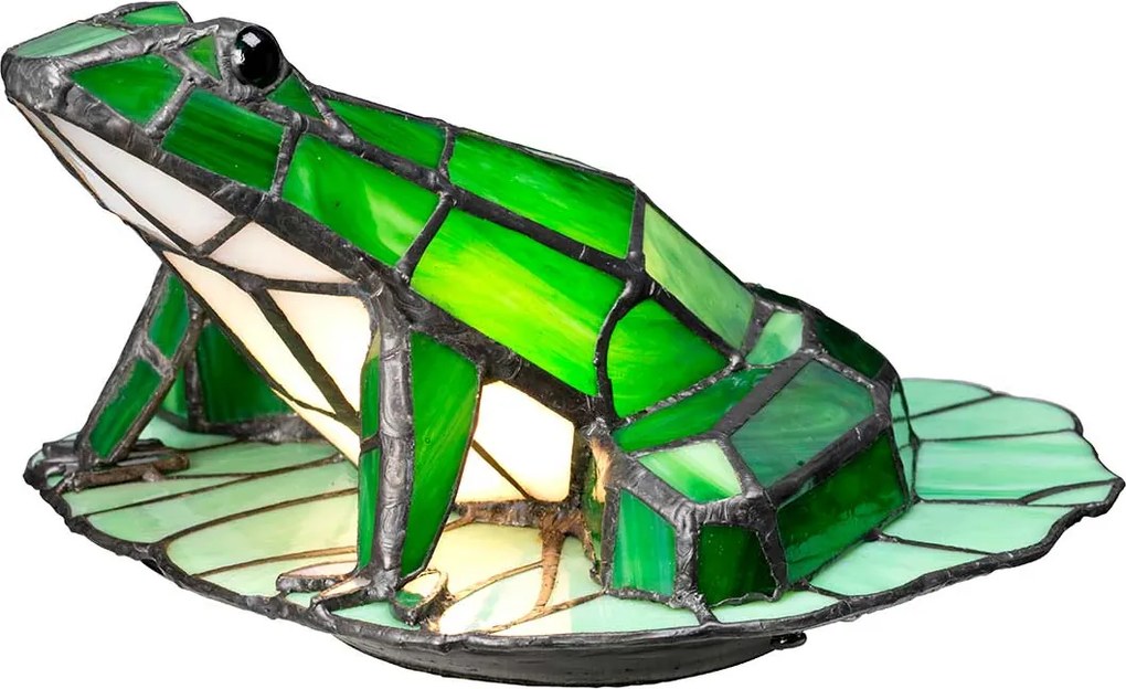 Elstead modern asztali lámpa tiffany animal lamps barna zöld elsqz-frog-tl