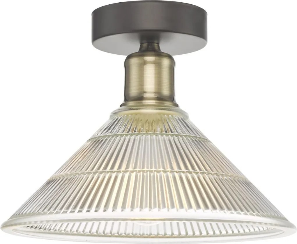 DAR LIGHTING BOY0175 BOYD Vintage Mennyezeti Lámpák Antik Sárgaréz, Átlátszó E27 IP20