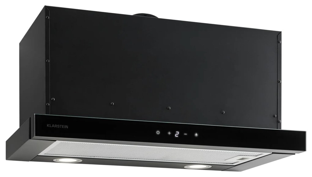 Klarstein Vinea, beépíthető páraelszívó, lapos konstrukció, 60 cm, fekete