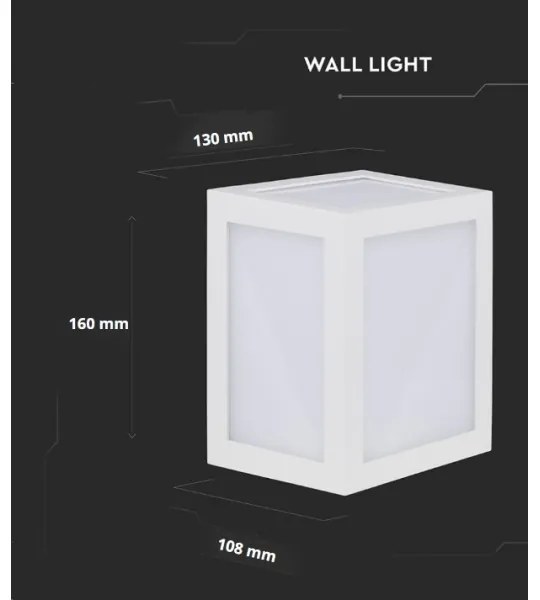 LED Kültéri fali lámpa LED/12W/230V 3000K IP65 fehér
