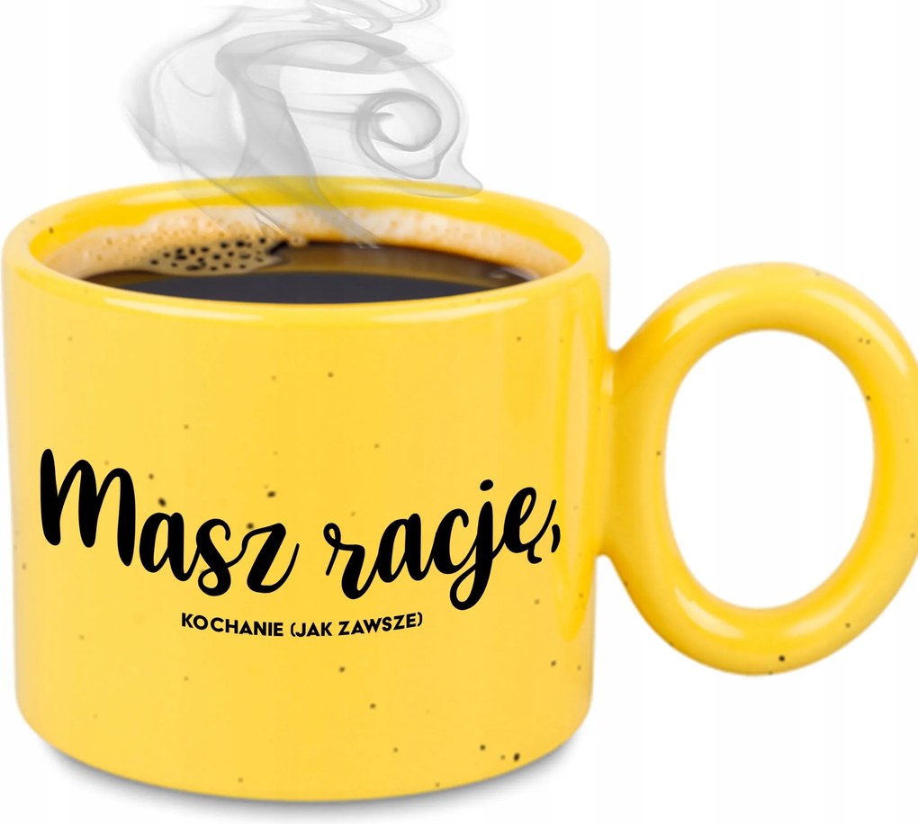 Bögre XXL Sárga Feleségnek Évforduló Ajándék Igazad van, Kedvesem (Mint mindig)