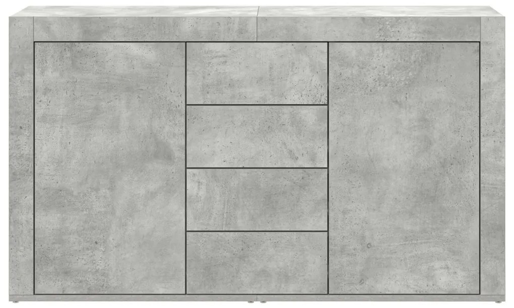 Oldalszekrény Beton Szürke Műanyag-fa 120 x 36 x 69 cm Tárolás