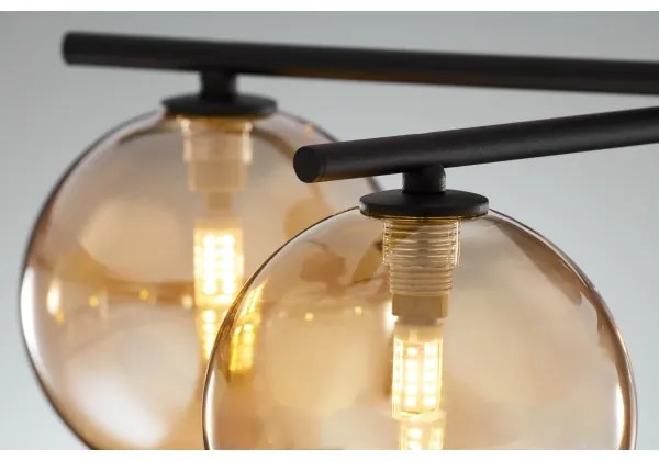 Jupiter 2047 - Felületre szerelhető csillár PRATO 5xG9/10W/230V fekete/bézs