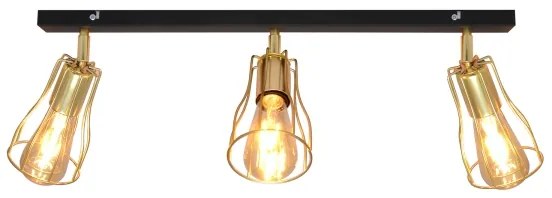 Spotlámpa TUBE 3xE27/15W/230V arany/fekete