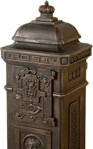 STILISTA Hagyományos antik postaláda sötét sárgaréz