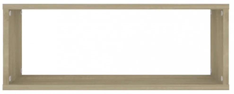 2 db sonoma tölgy szerelt fa négyszögű fali polc 60x15x23 cm