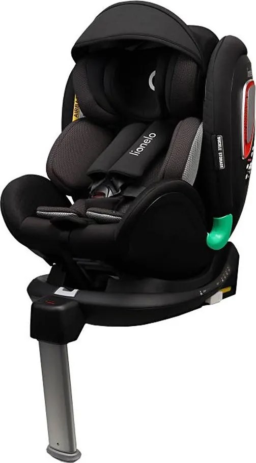 Lionelo - ANTOON PLUS i-Size 40-105 cm, forgatható autós gyerekülés alapzattal, Fekete Onyx