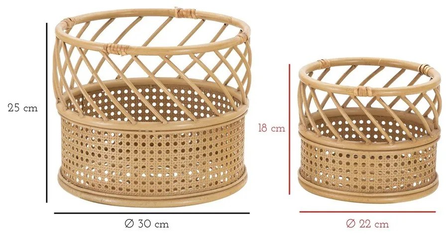 Fém kaspó szett 2 db-os ø 30 cm Panama – Mauro Ferretti