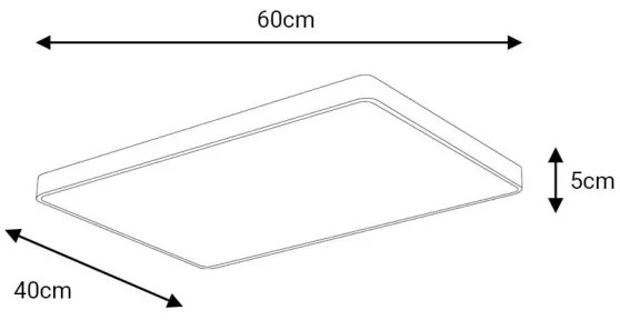 LED Mennyezeti lámpa FELIZ LED/50W/230V 4000K 40x60 cm fekete