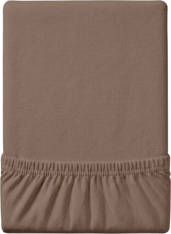 Jersey sötétbarna lepedő EXCLUSIVE 200 x 220 cm