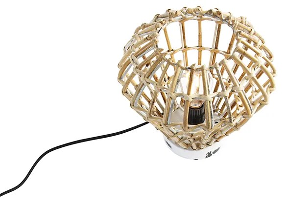 Rusztikus asztali lámpa bambusz fehérrel - Canna Diamond