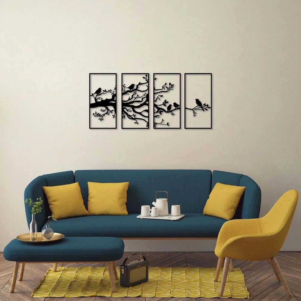 Fém fali dekoráció 34x70 cm Branch – Wallity