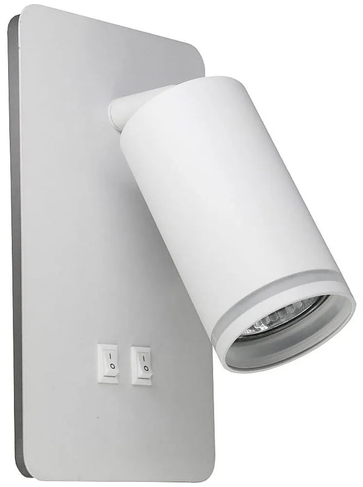 LED Fali spotlámpa PARIS 1xGU10/10W/230V + LED/6W/230V fehér