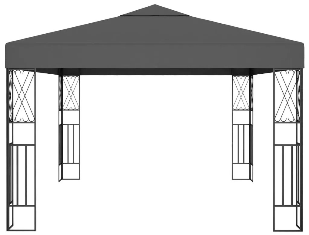 Antracitszürke szövet pavilon 3 x 4 m