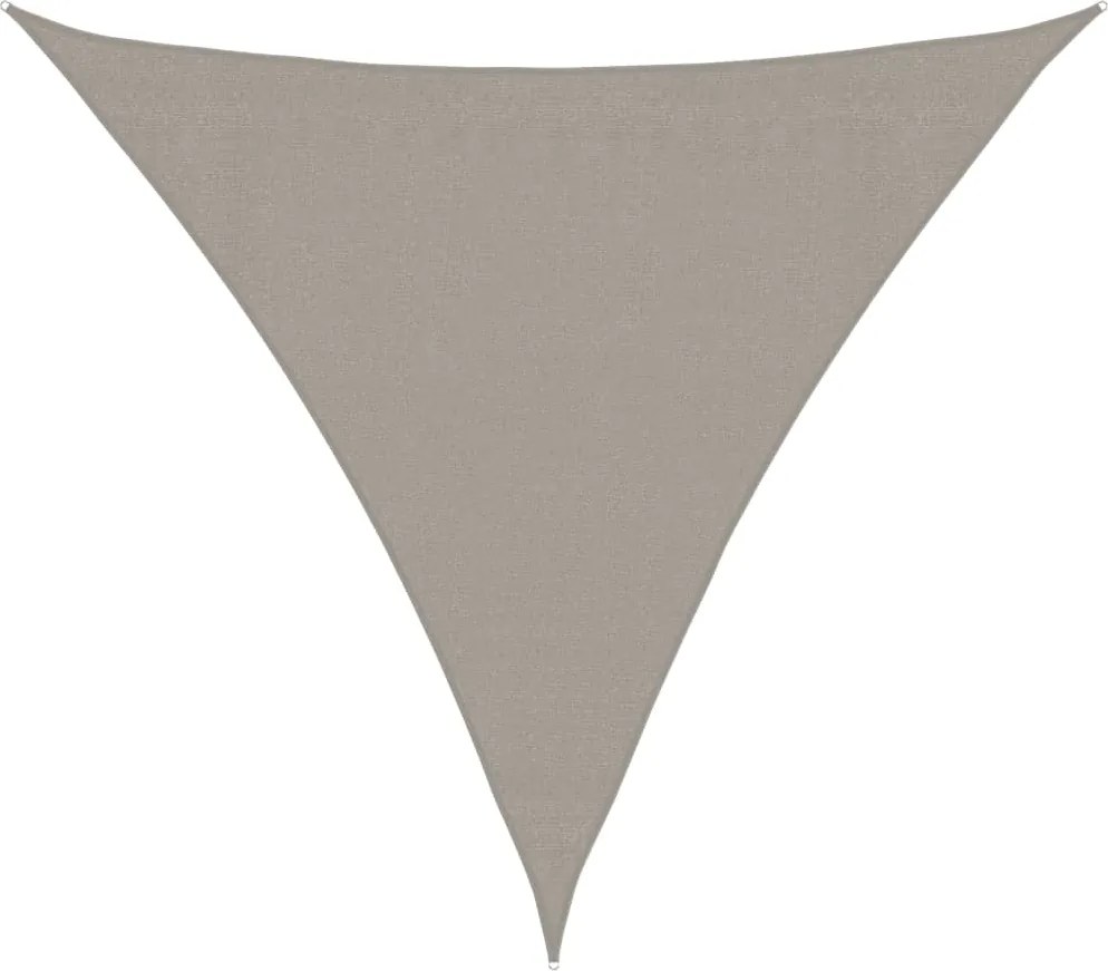vidaXL világosszürke háromszög alakú HDPE napvitorla 160 g/m² 3x3x3 m