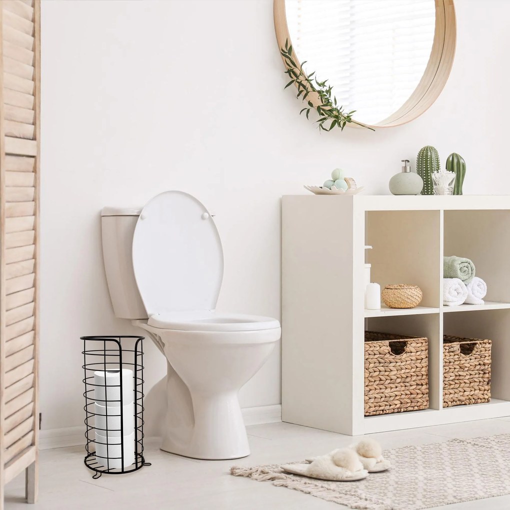 Álló WC papír tartó Black 322743A
