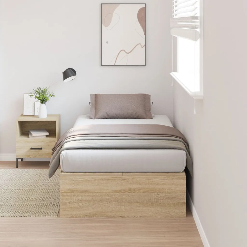 Tároló Ágykeret Sonoma Tölgy 100x200 cm