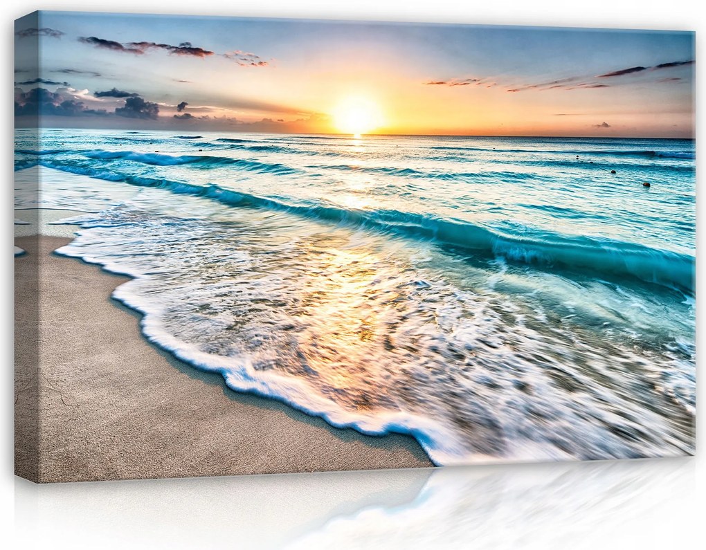 Vászonkép nappaliba Tengerpart Dűnék 3D vászon 70x50