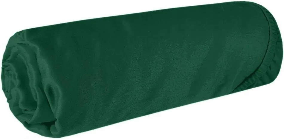 Szatén gumis lepedő 160x200 cm, zöld