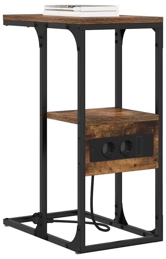 Éjjeliszekrény Füstölt tölgy 41.5 x 26 x 60.5 cm Faanyag