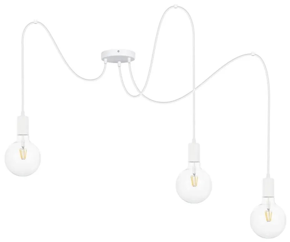 Csillár zsinóron MIROS 3xE27/60W/230V pók fehér