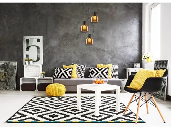 Klausen 113009 - Csillár zsinóron FIRE 3xE27/9W/230V barna/fekete