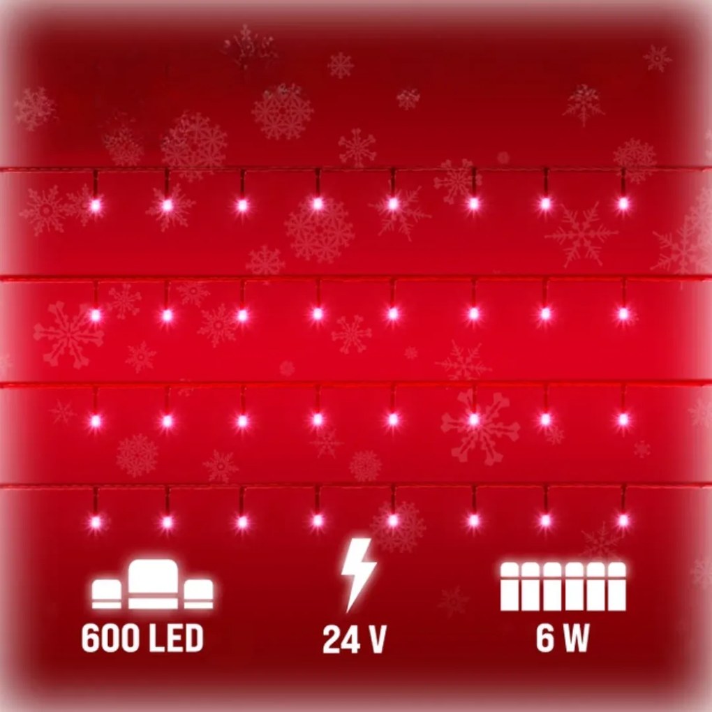 SIMPLE karácsonyi fényfüzér, 60m, hideg fehér Monzana