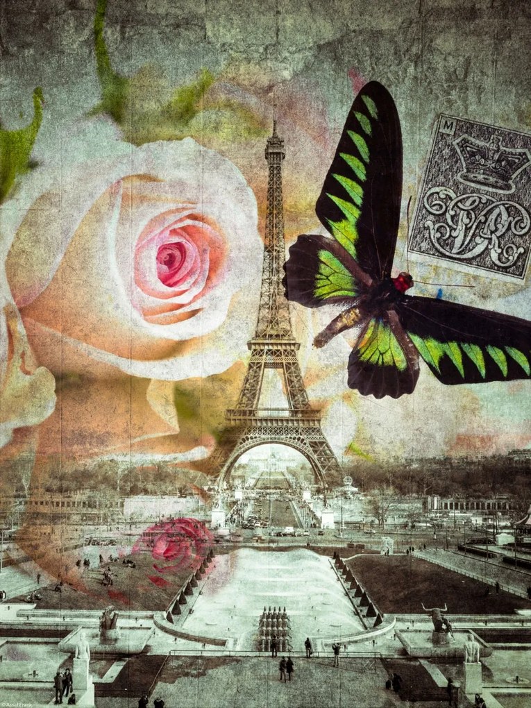 Poszter 30x40cm Eiffel-torony 2, Assaf Frank