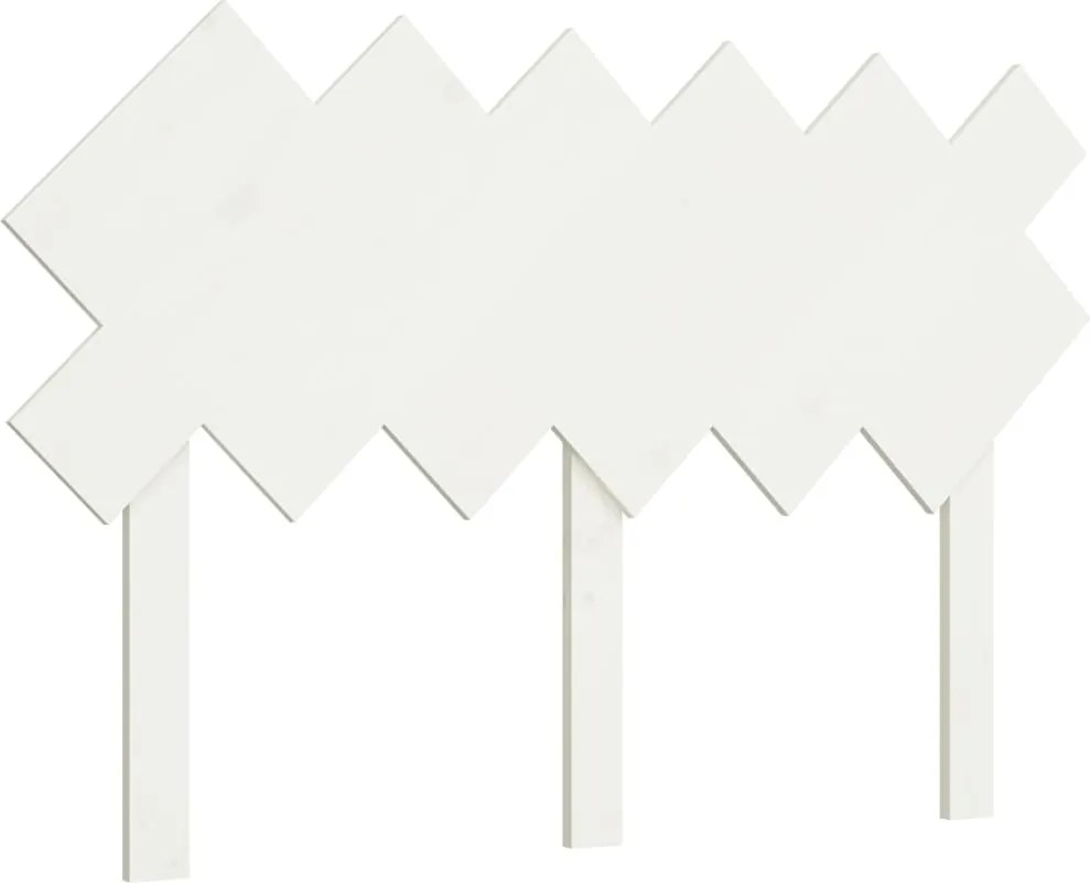 vidaXL fehér tömör fenyőfa ágyfejtámla 122,5x3x80,5 cm